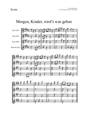 Tomorrow, children, there will be something (Morgen, Kinder, wird's was geben) for Saxophone Quartet
