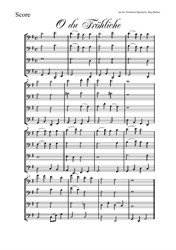 O, how joyful (O du Fröhliche) for Trombone Quartet